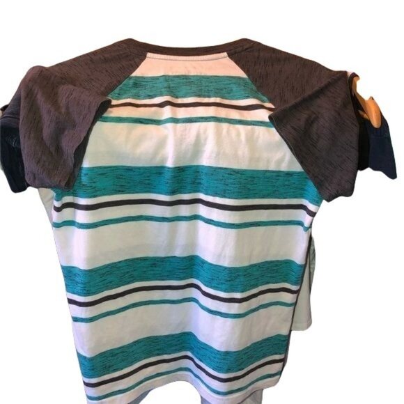 Urban Pipeline XL Mens Striped Henley Tee Cotton/Polyester Blend - Picture 2 of 3